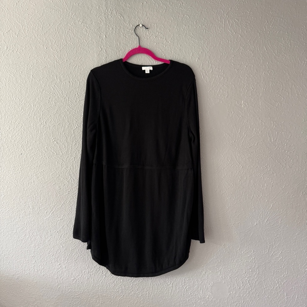 J Jill Black Dress, Large, Long Sleeve Lightweight Comfy Dress
